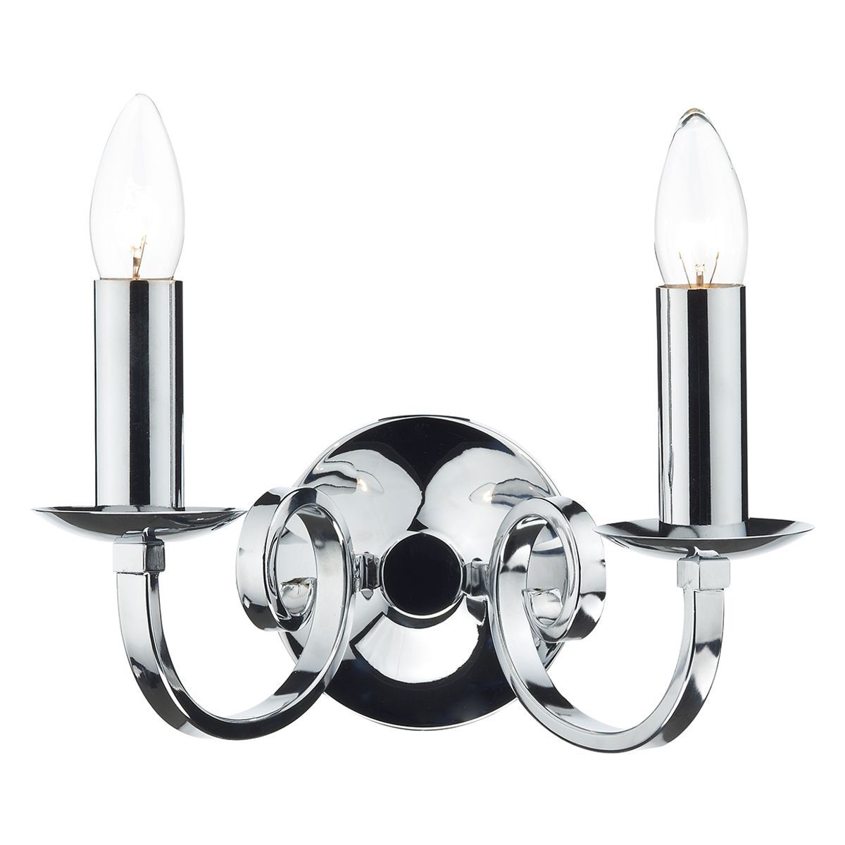 Dar Murray Double Wall Bracket Light - Polished Chrome IP20