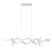 Music Led Ceiling Pendant - Satin Silver & Opal