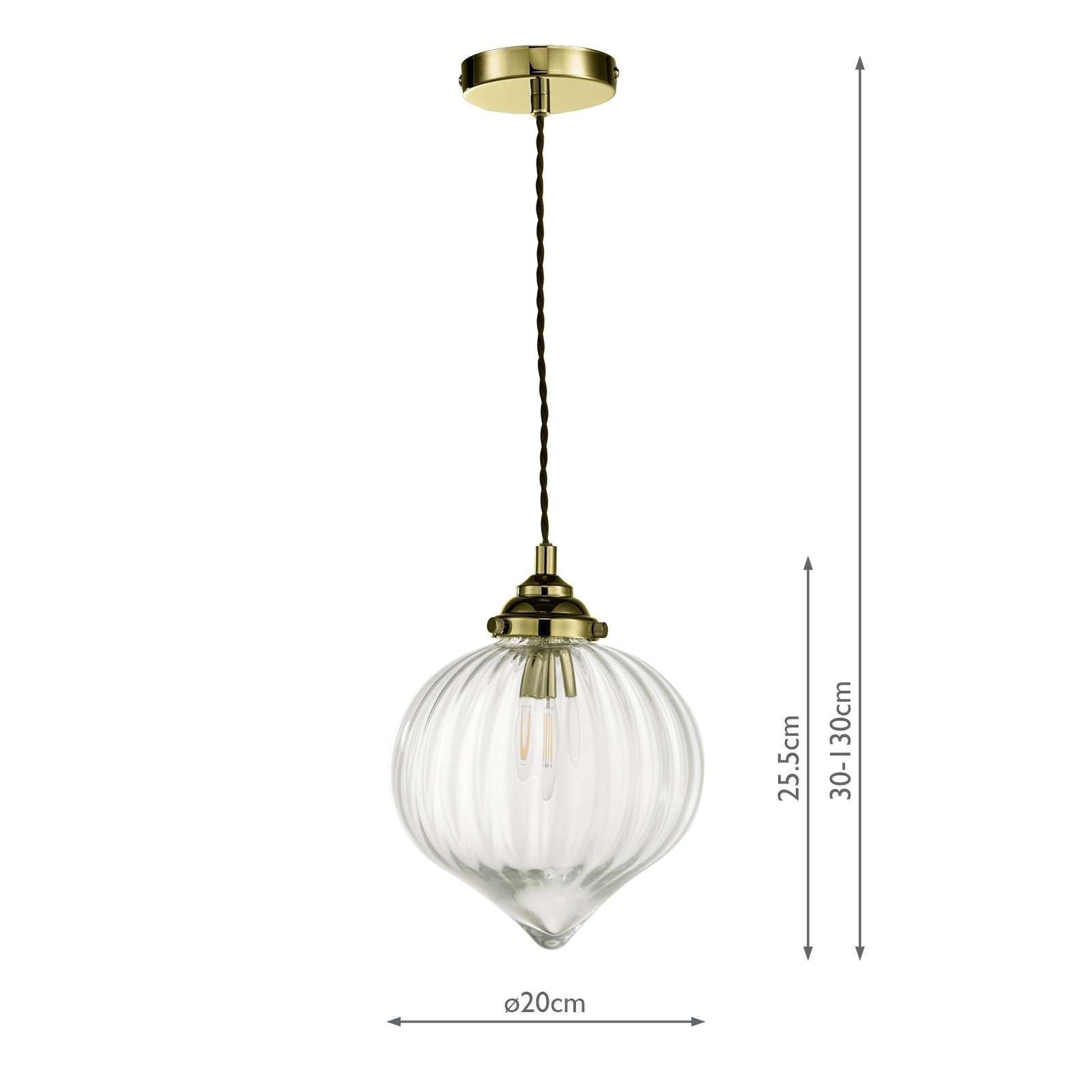 Dar Mya 1 Light Single Pendant Ceiling Light - Antique Brass Glass IP20Mya 1 Light Single Pendant Ceiling Light - Antique Brass Glass IP20