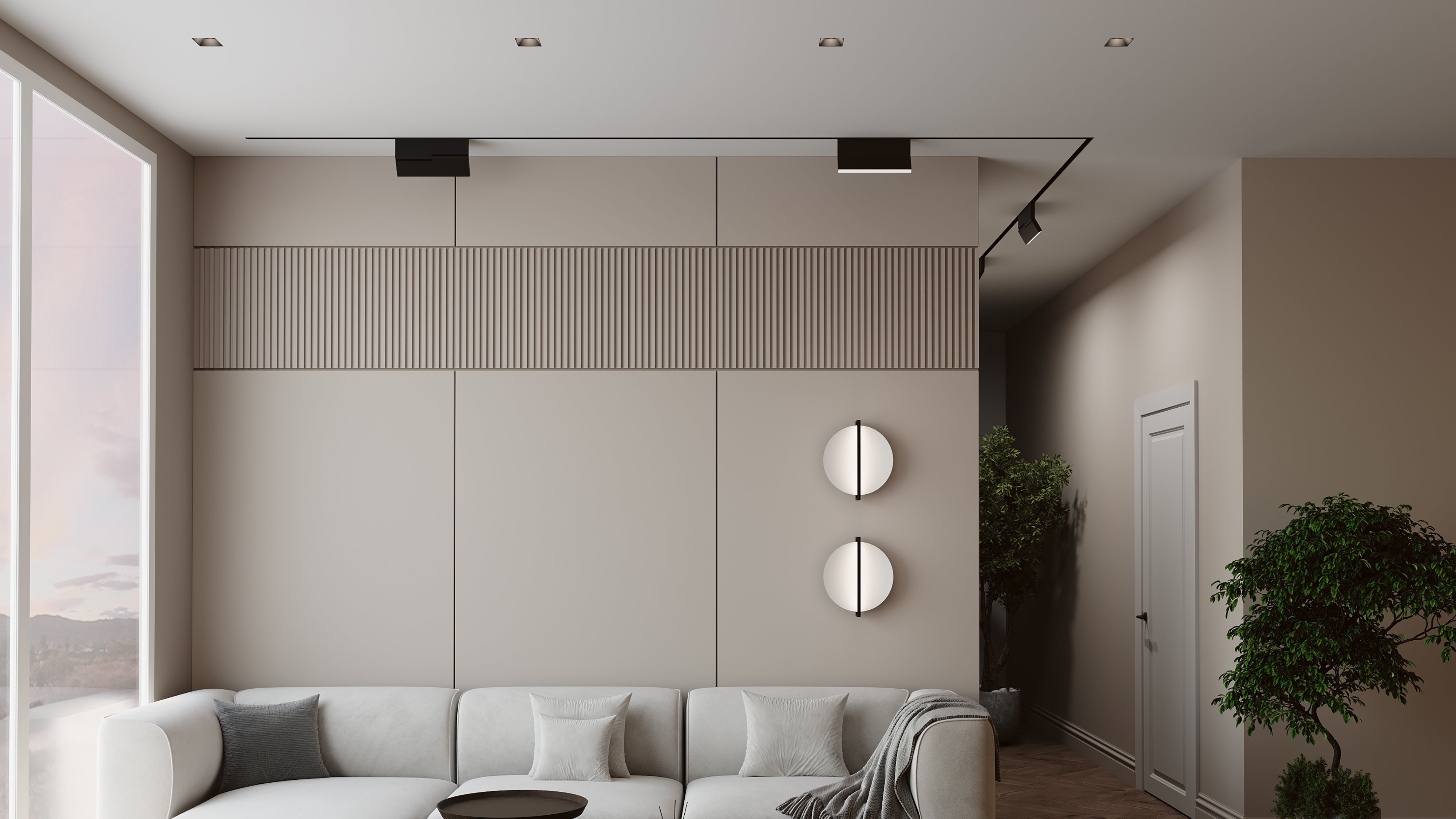 Mira LED Wall Light - Brass/Black