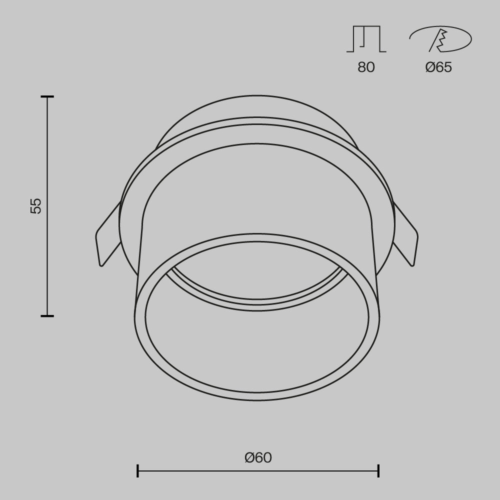 Reif Recessed Downlight- Various Finishes