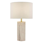 Dar Nalani Table Lamp Pink & Marble Effect With Shade - Cusack Lighting