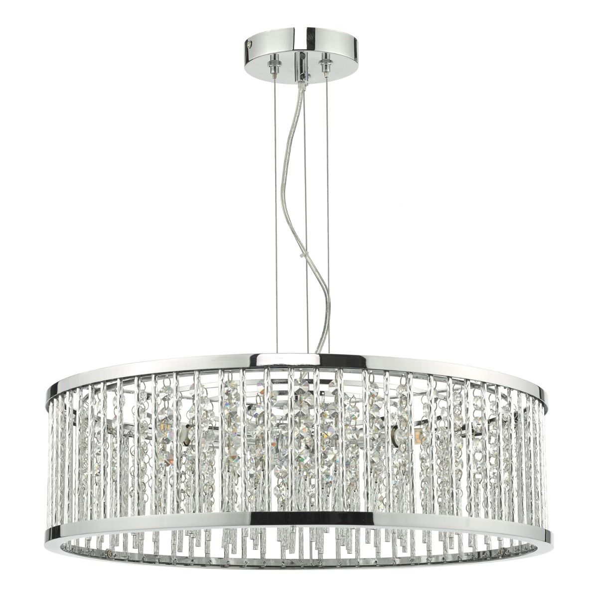 Nantes 3 Light Crystal Ceiling Light Polished Chrome