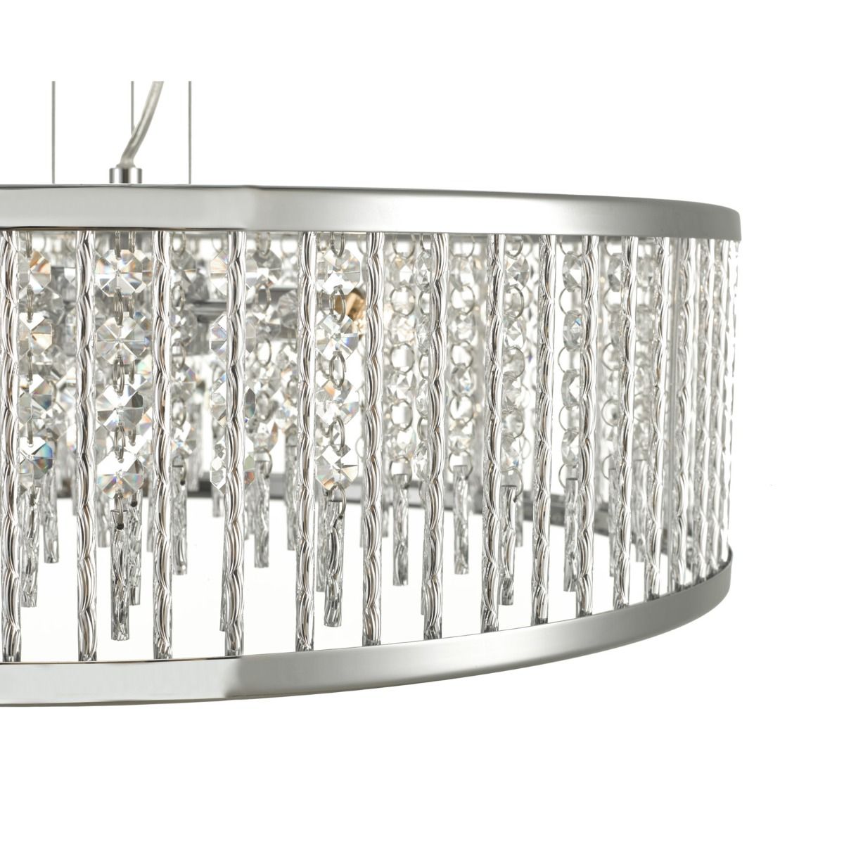 Nantes 3 Light Crystal Ceiling Light Polished Chrome