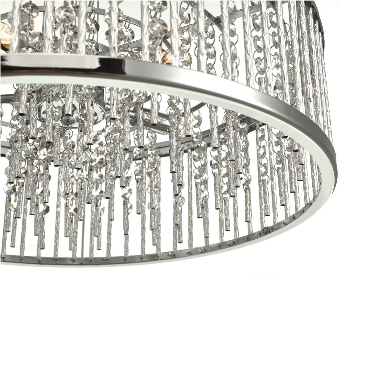 Nantes 3 Light Crystal Ceiling Light Polished Chrome
