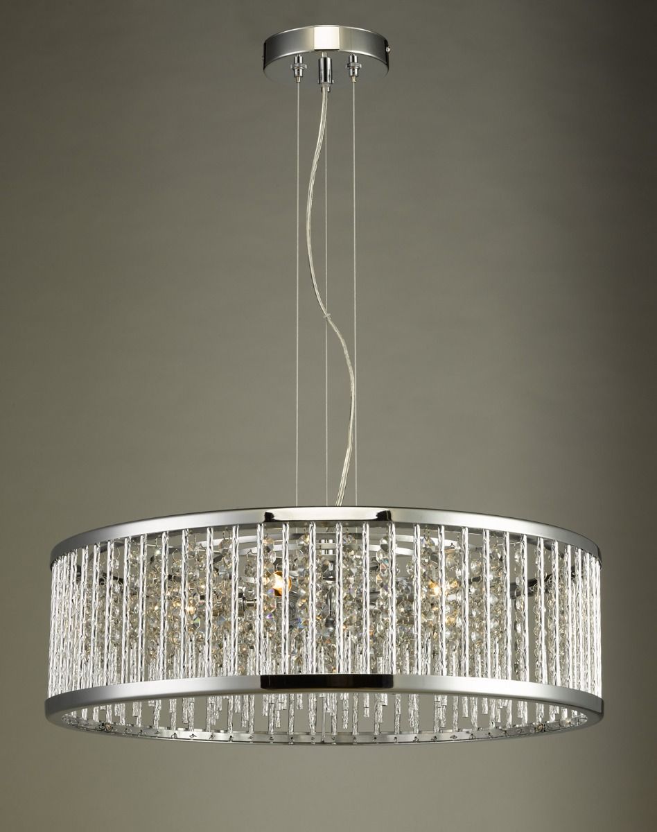 Nantes 3 Light Crystal Ceiling Light Polished Chrome