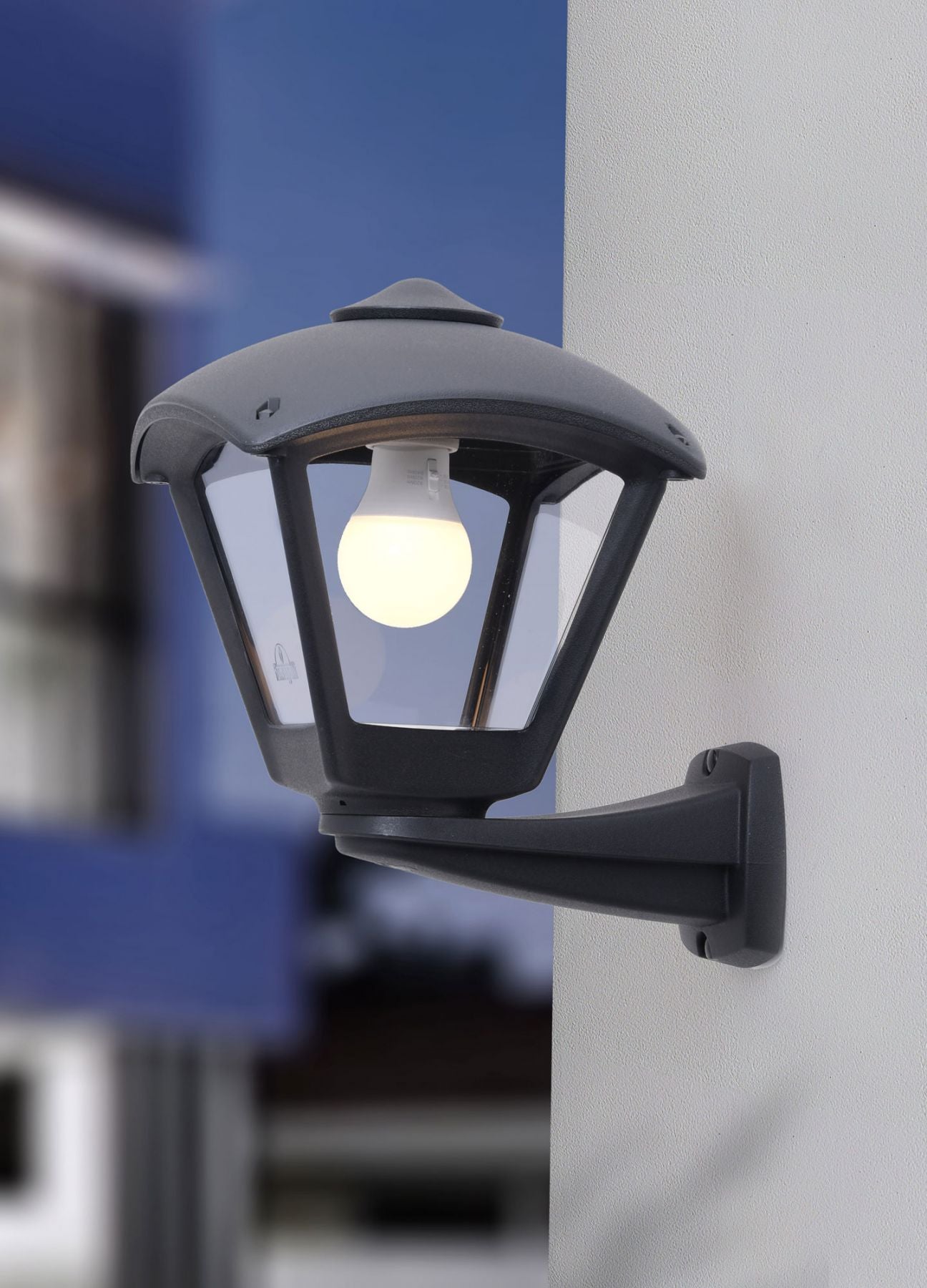Nardo Dario Black/Grey Wall Light IP55