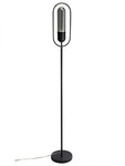 Tienes Floor Lamp, 1 x 7W LED, 4000K, 790lm, Antique Brass/Amber, Satin Nickel/Clear, Black/Smoked, 3yrs Warranty