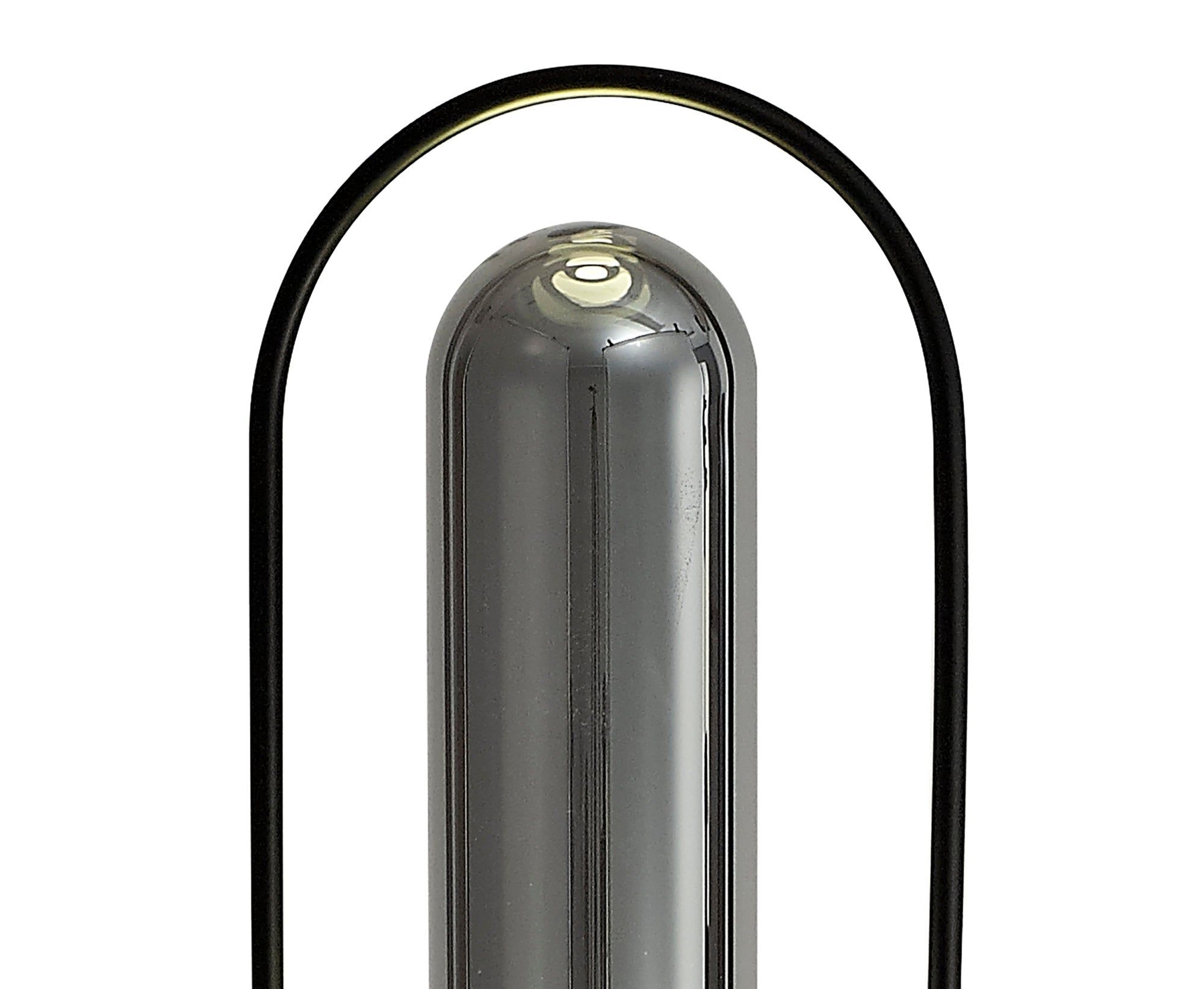 Tienes Floor Lamp, 1 x 7W LED, 4000K, 790lm, Antique Brass/Amber, Satin Nickel/Clear, Black/Smoked, 3yrs Warranty