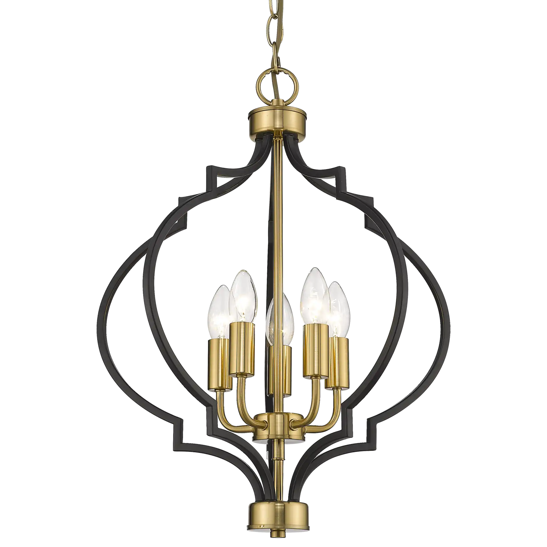 Nashville 5Lt Centre Ceiling Light - Gold & Black Finish