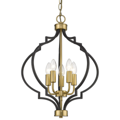 Nashville 5Lt Centre Ceiling Light - Gold & Black Finish