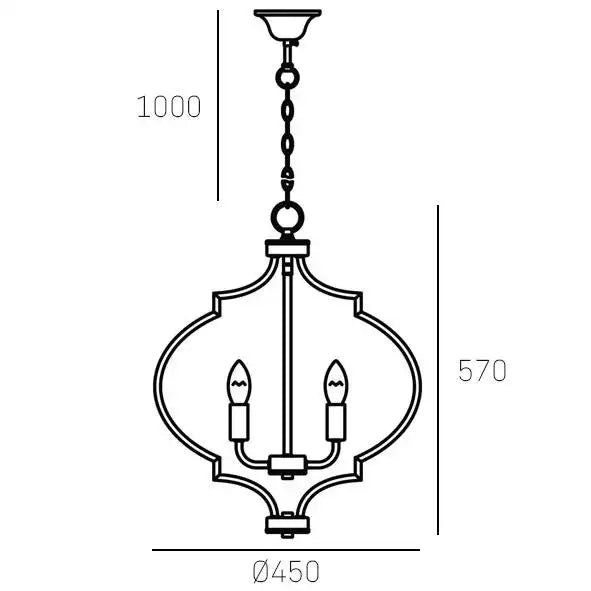 Nashville 5Lt Centre Ceiling Light - Gold & Black Finish