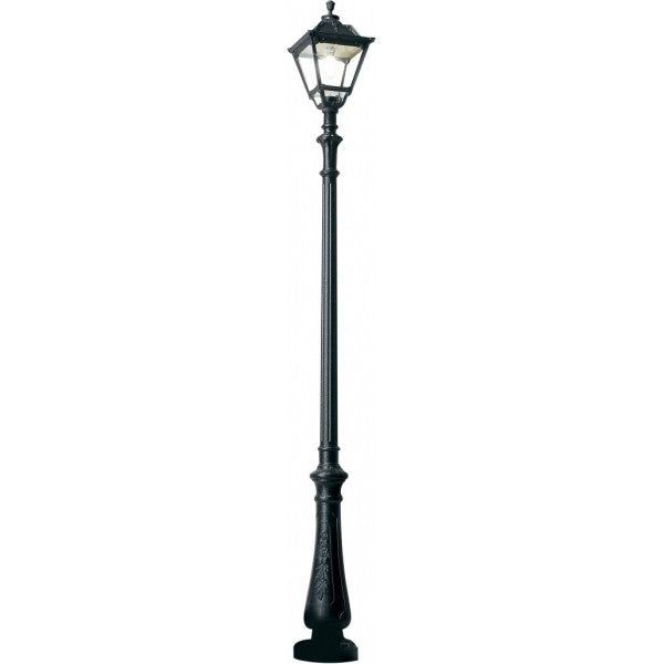 Nebo/Simon Nebo/Elia Black Clear E27 Tall Single Post Light - Cusack Lighting