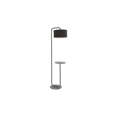 Constance 1Lt Floor Lamp with Table - Black/Champagne