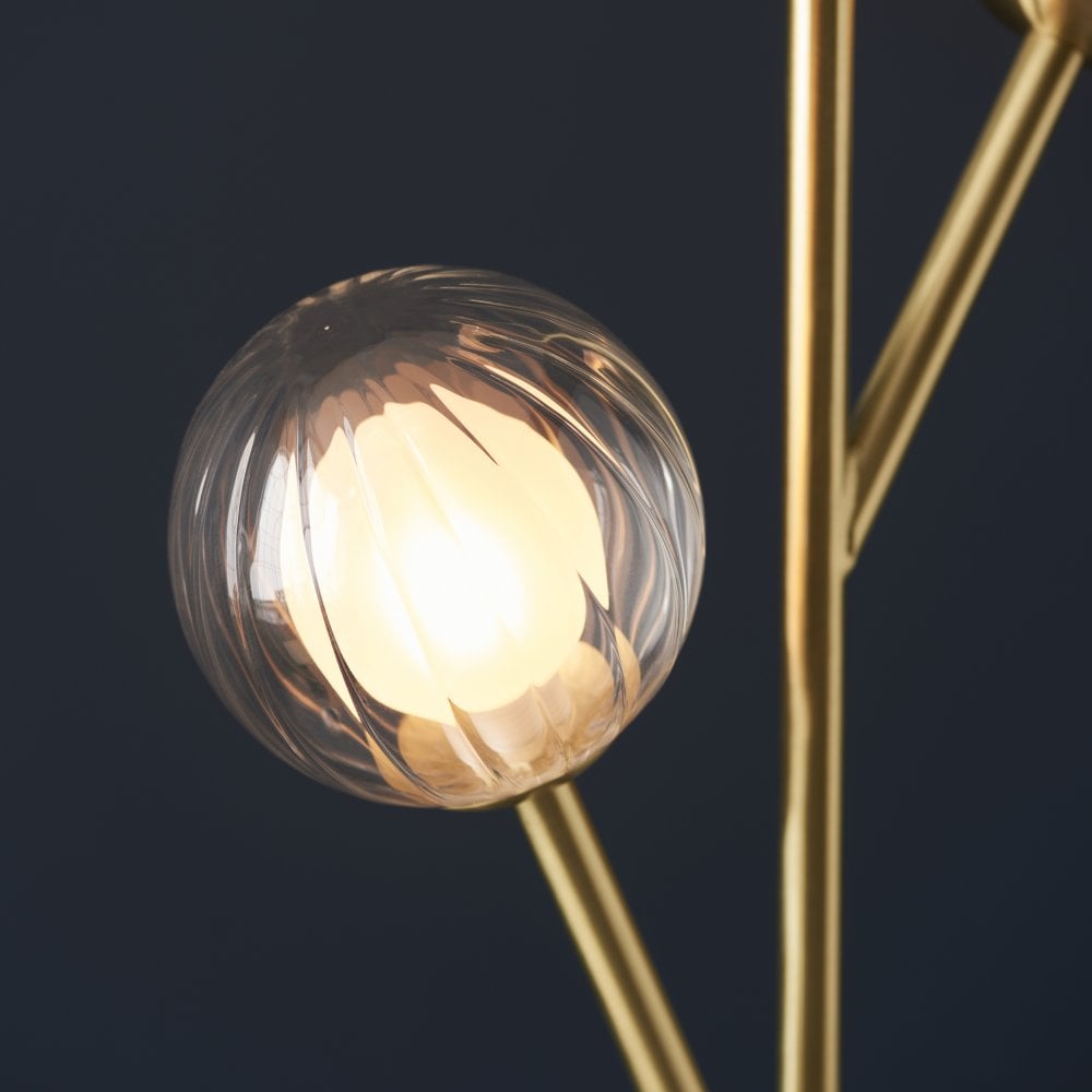 Ruthbury 3Lt Floor Lamp - Brass