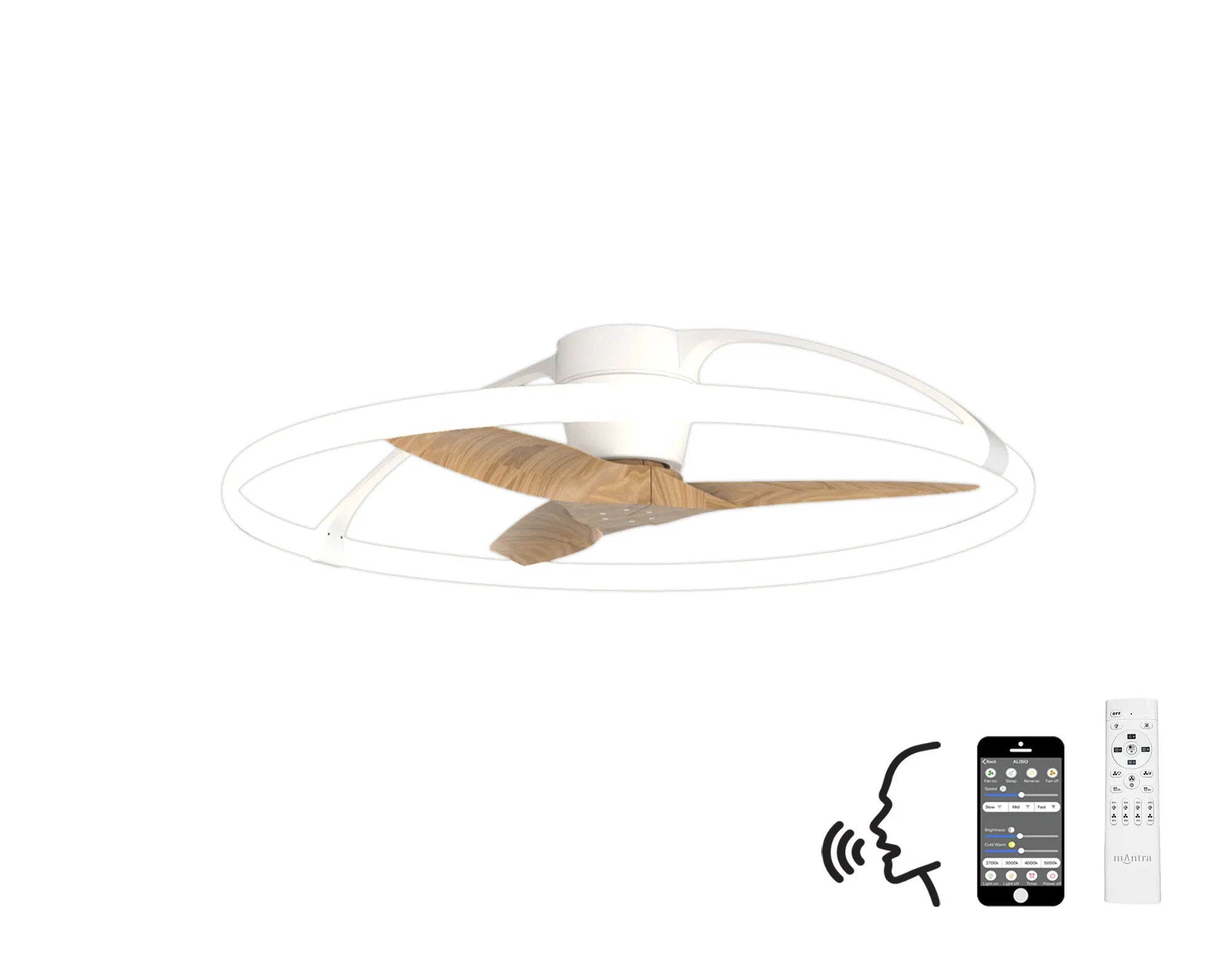 Nepal LED Fan Alexa/Google Voice Control - Various Colours