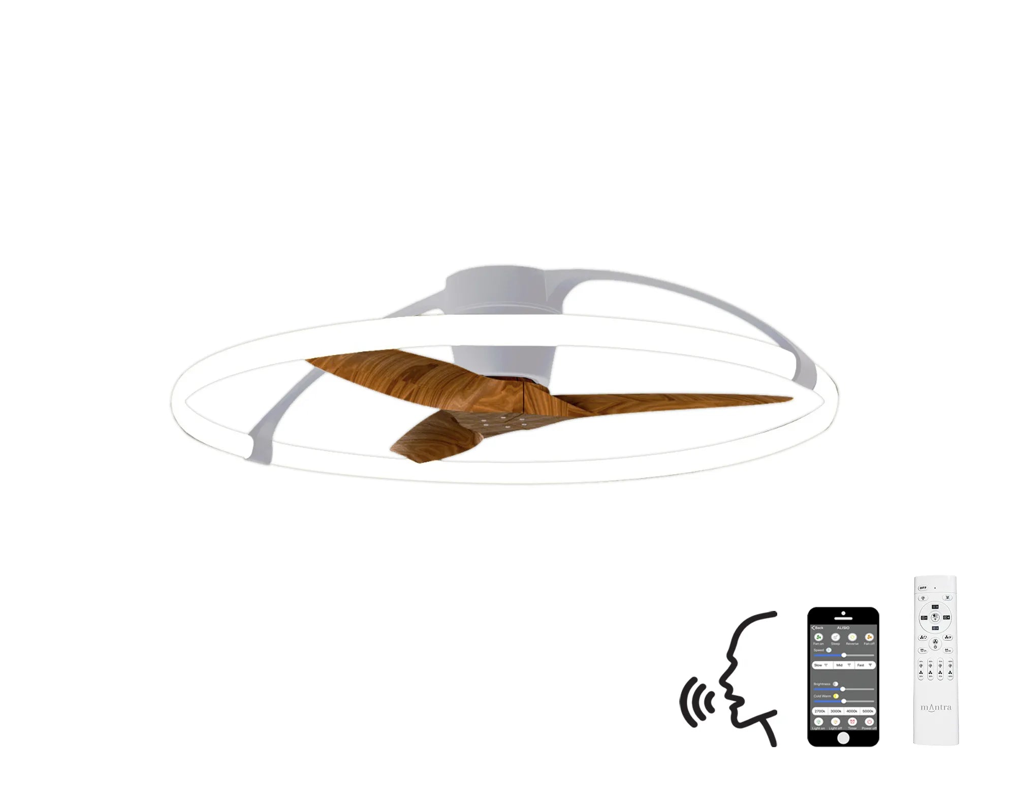 Nepal LED Fan Alexa/Google Voice Control - Various Colours