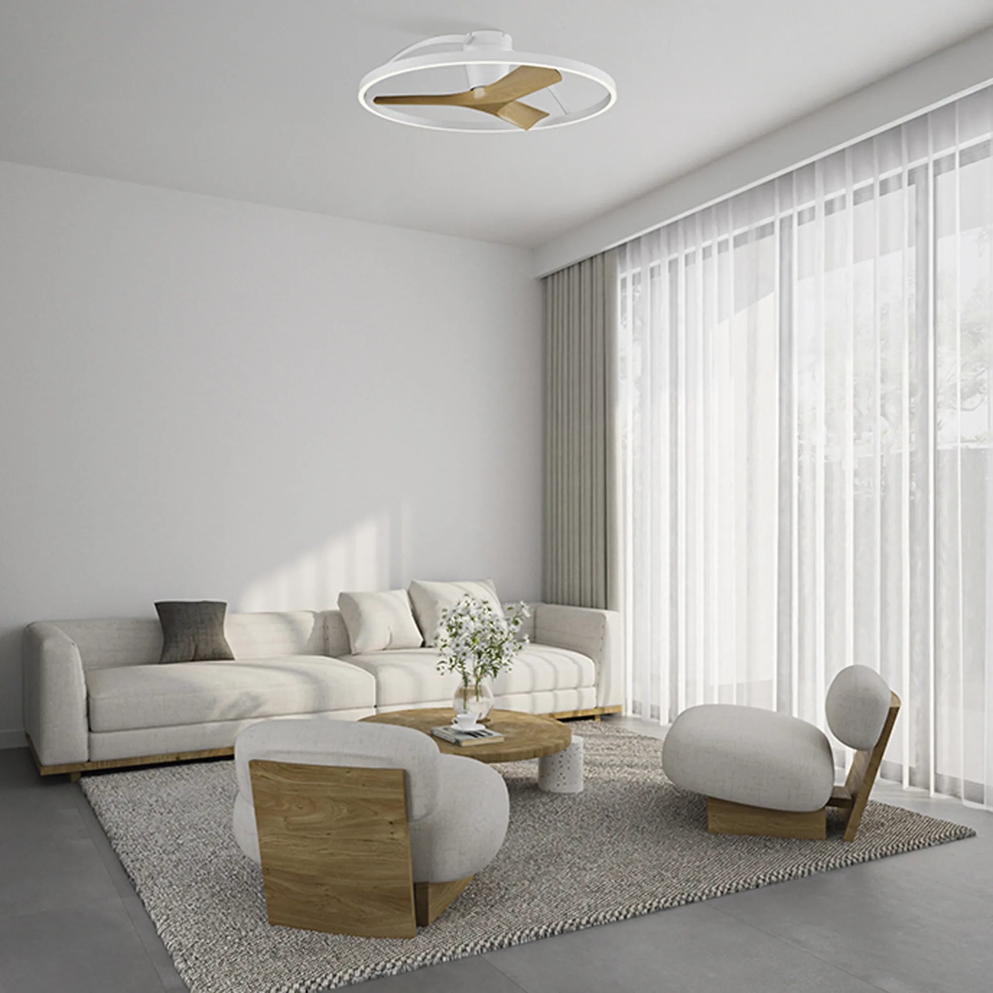 Nepal II LED Fan w/ Remote Control - Various Colours