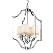New York 4Lt Centre Ceiling Light - Chrome & White Finish