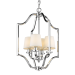 New York 4Lt Centre Ceiling Light - Chrome & White Finish