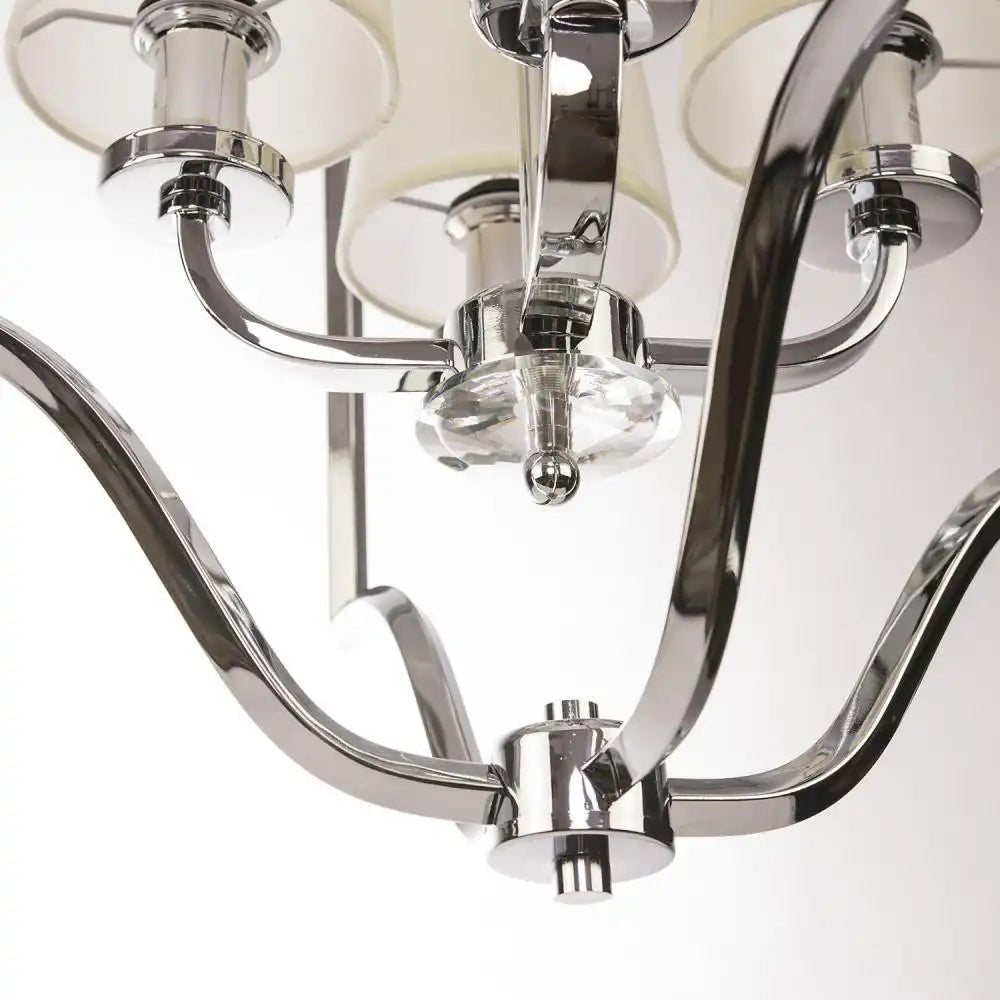 New York 4Lt Centre Ceiling Light - Chrome & White Finish