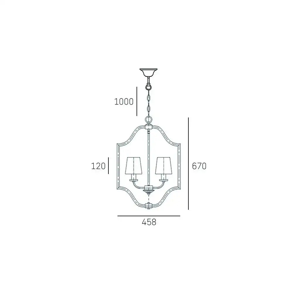 New York 4Lt Centre Ceiling Light - Chrome & White/Chrome & Black Finish