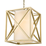 New York Pendant Ceiling Light - Gold & White Finish - Cusack Lighting