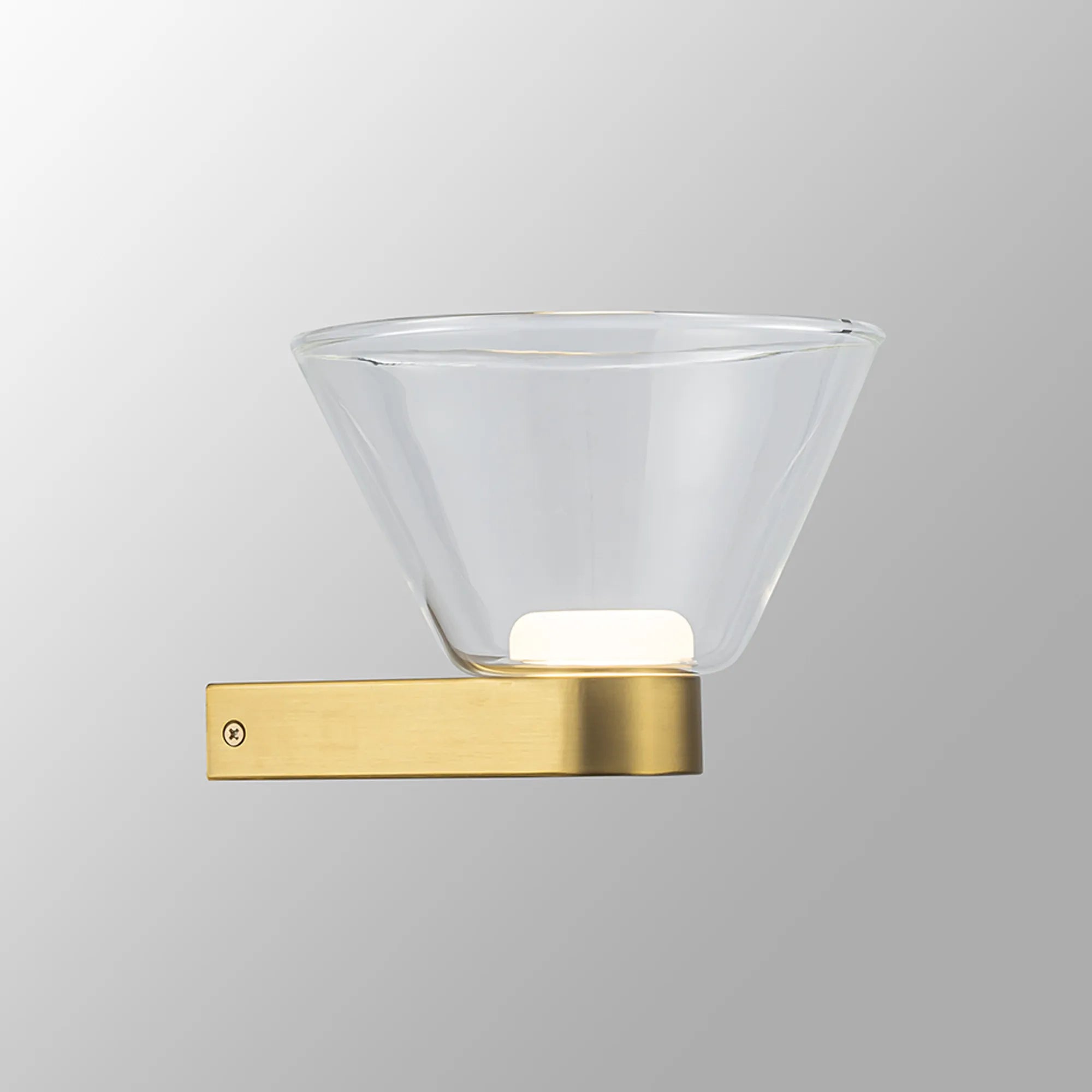New York 1Lt LED Wall Light- Gold Finish