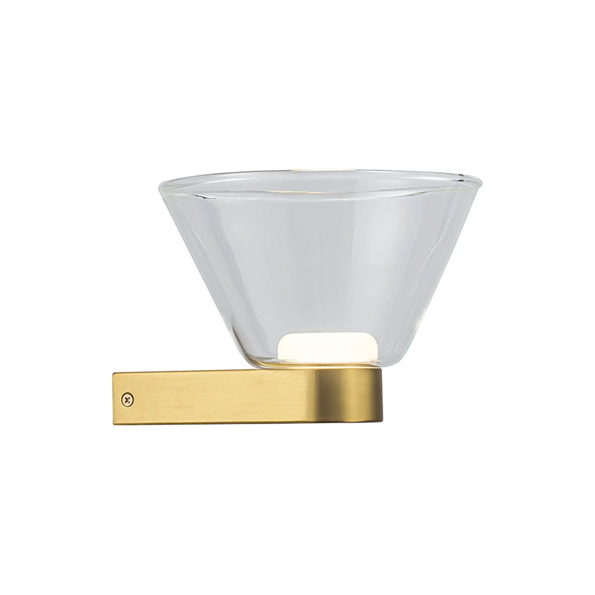 New York 1Lt LED Wall Light- Gold Finish