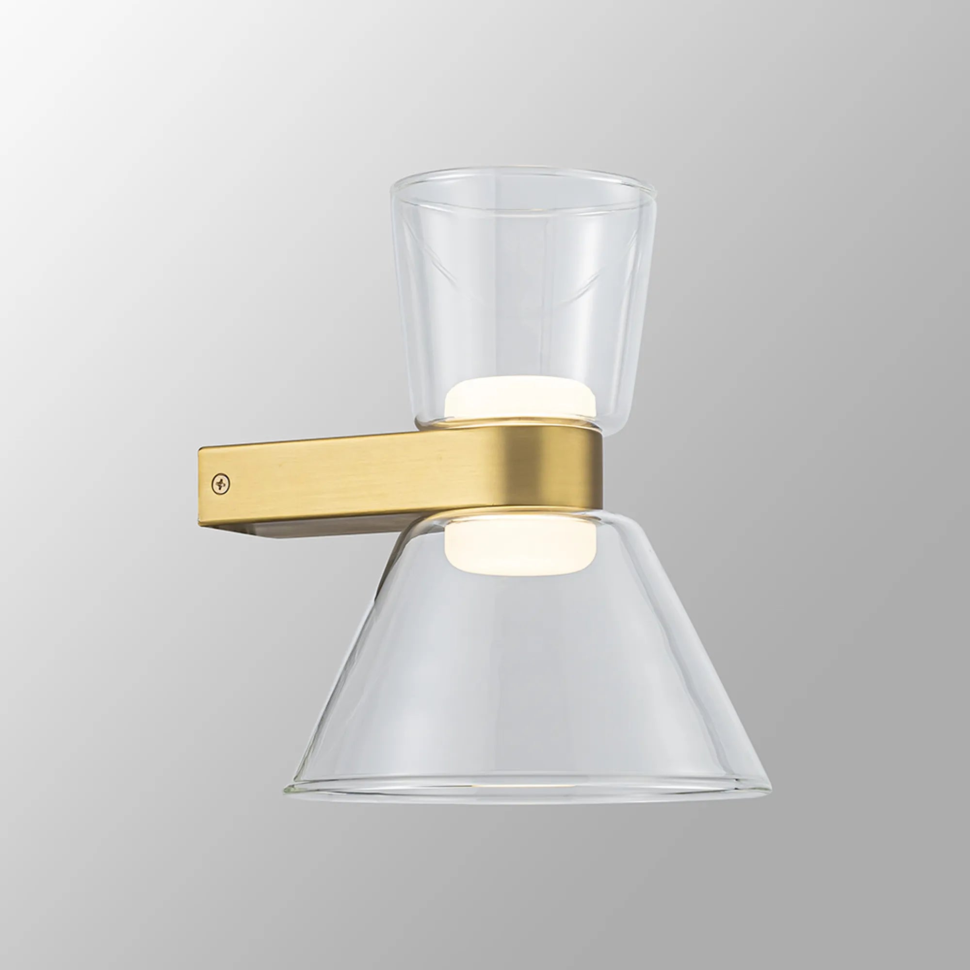 New York 1Lt LED Wall Light- Gold Finish