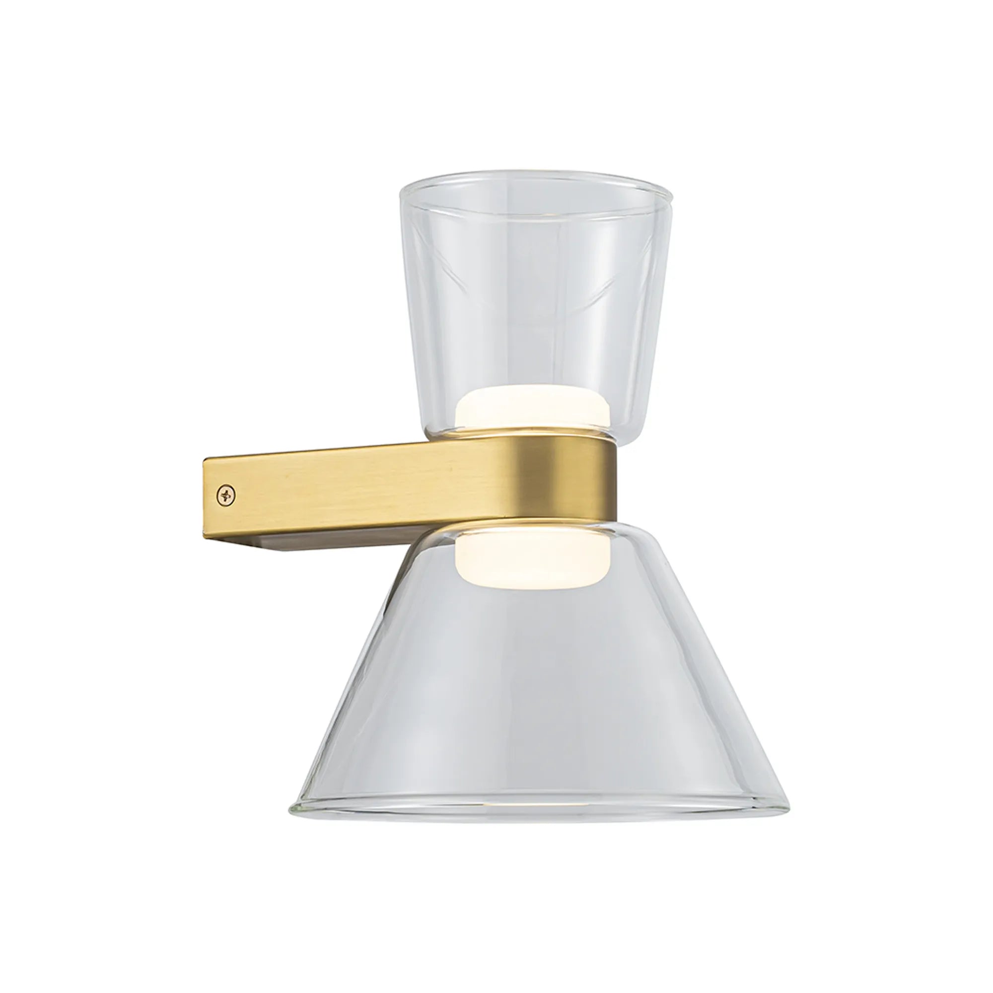 New York 1Lt LED Wall Light- Gold Finish