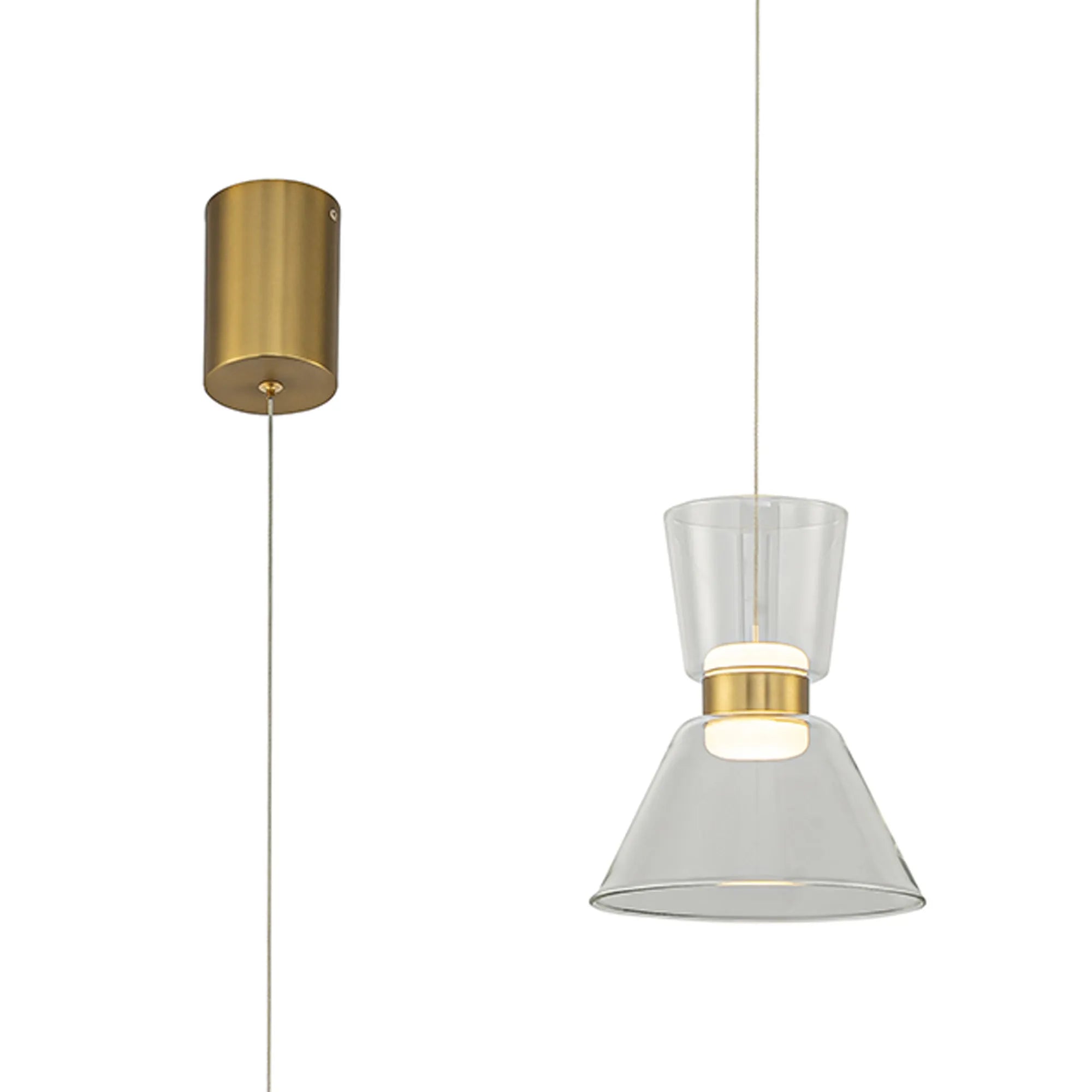 New York 6W 1Lt Pendant- Gold Finish