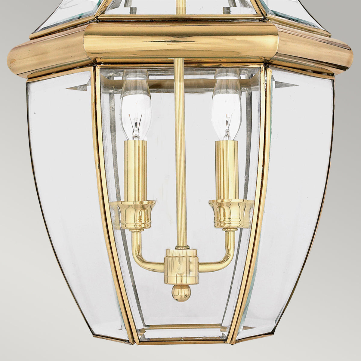 Newbury 2Lt Chain Lantern – Polished Brass Finish