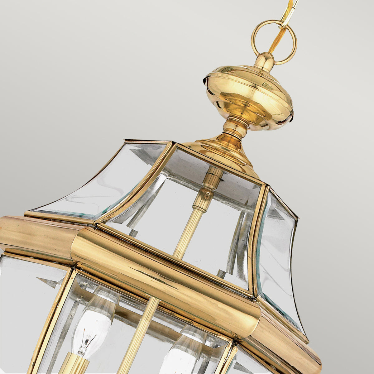 Newbury 2Lt Chain Lantern – Polished Brass Finish