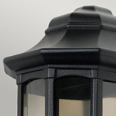 Newbury Half Wall Lantern – Black Finish