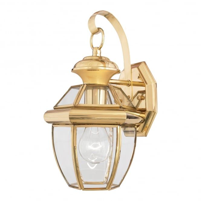 Newbury Small/Medium/Large Wall Lantern Polished Brass/Aged Copper-Finish