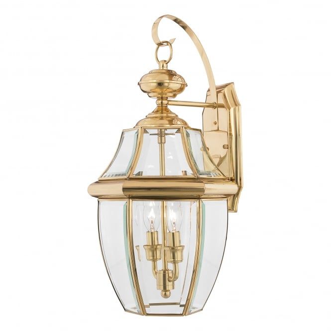 Newbury Small/Medium/Large Wall Lantern Polished Brass/Aged Copper-Finish