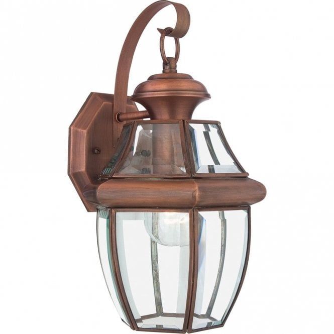 Newbury Small/Medium/Large Wall Lantern Polished Brass/Aged Copper-Finish