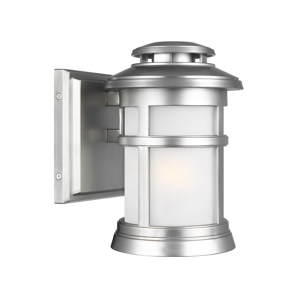Newport Small Wall Lantern – Brushed Steel