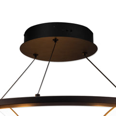 Nicki Indoor LED Hanging Light, 5 Ring, 25W LED, 3200K, 1375lm, Satin Black  &  Gold, 3yrs Warranty