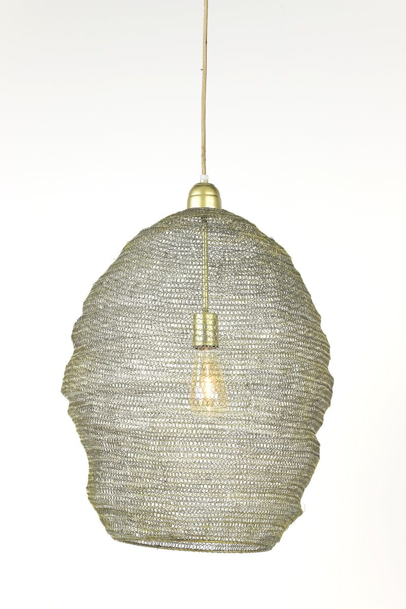 Nikki Hanging Lamp - Light Gold Finish