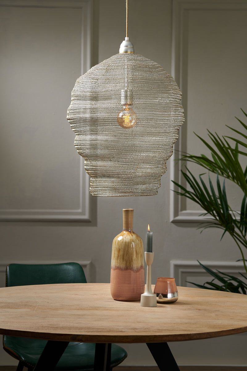 Nikki Hanging Lamp - Light Gold Finish