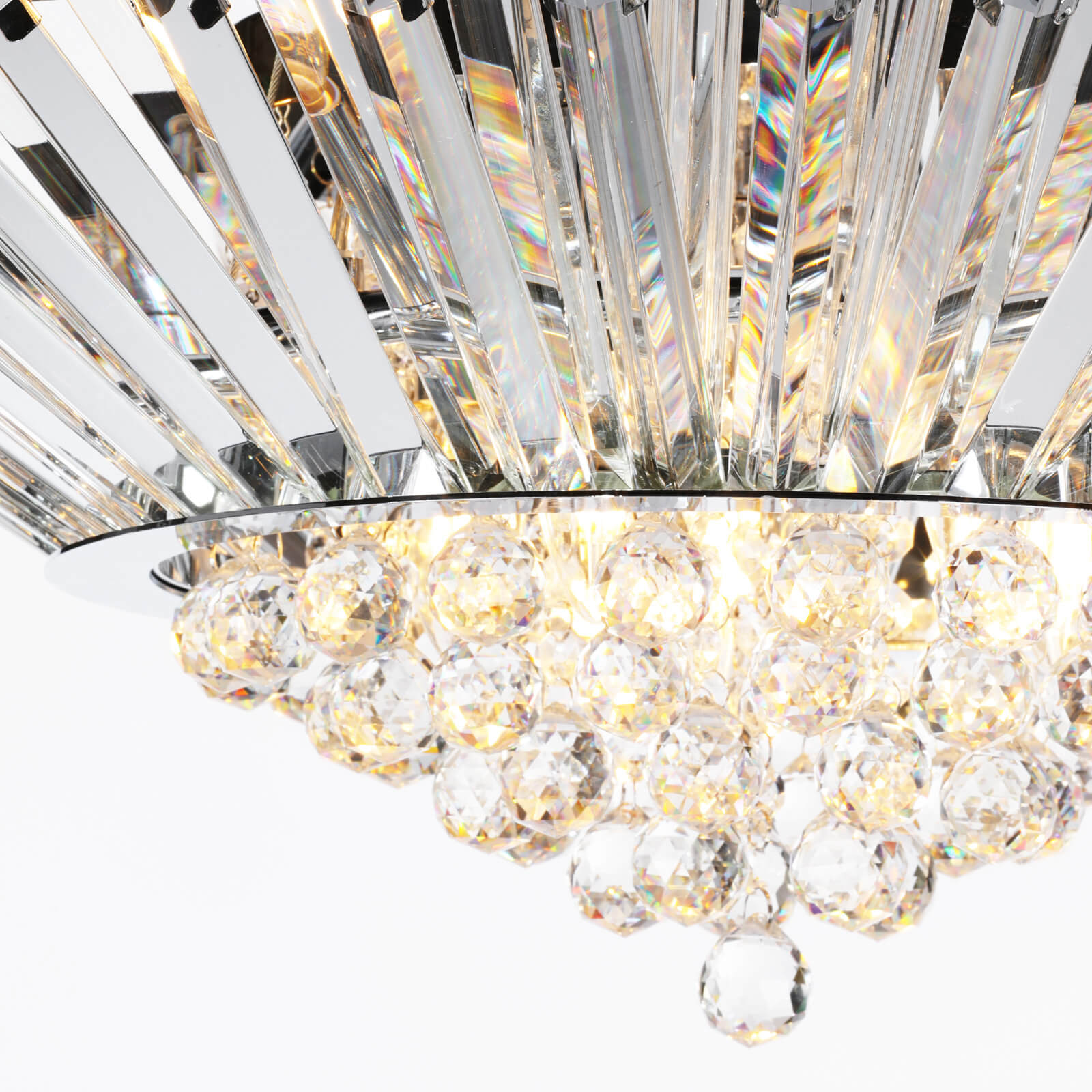 Nimbus 9Lt Crystal Ceiling Light Polished Chrome Crystal