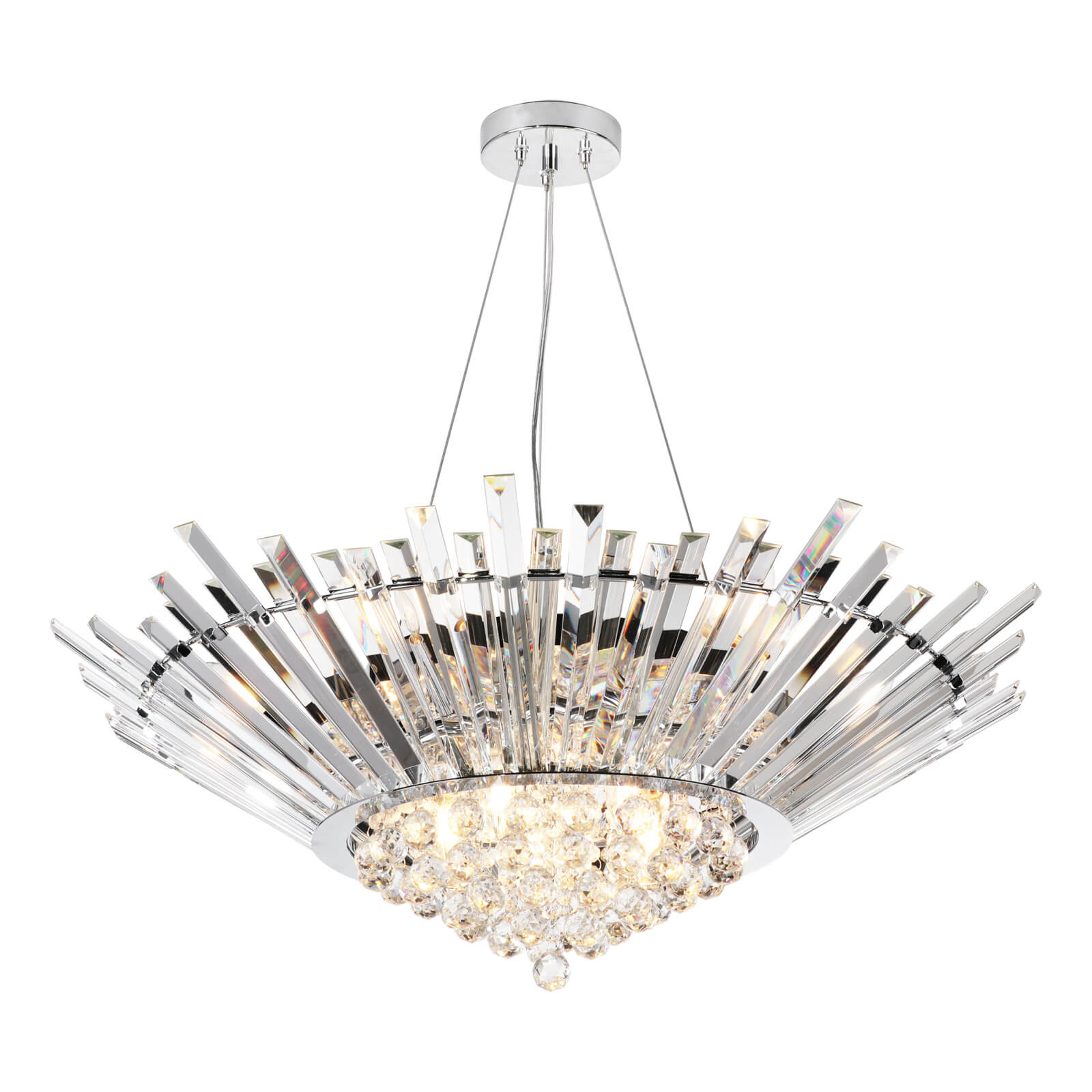 Nimbus 9Lt Crystal Ceiling Light Polished Chrome Crystal
