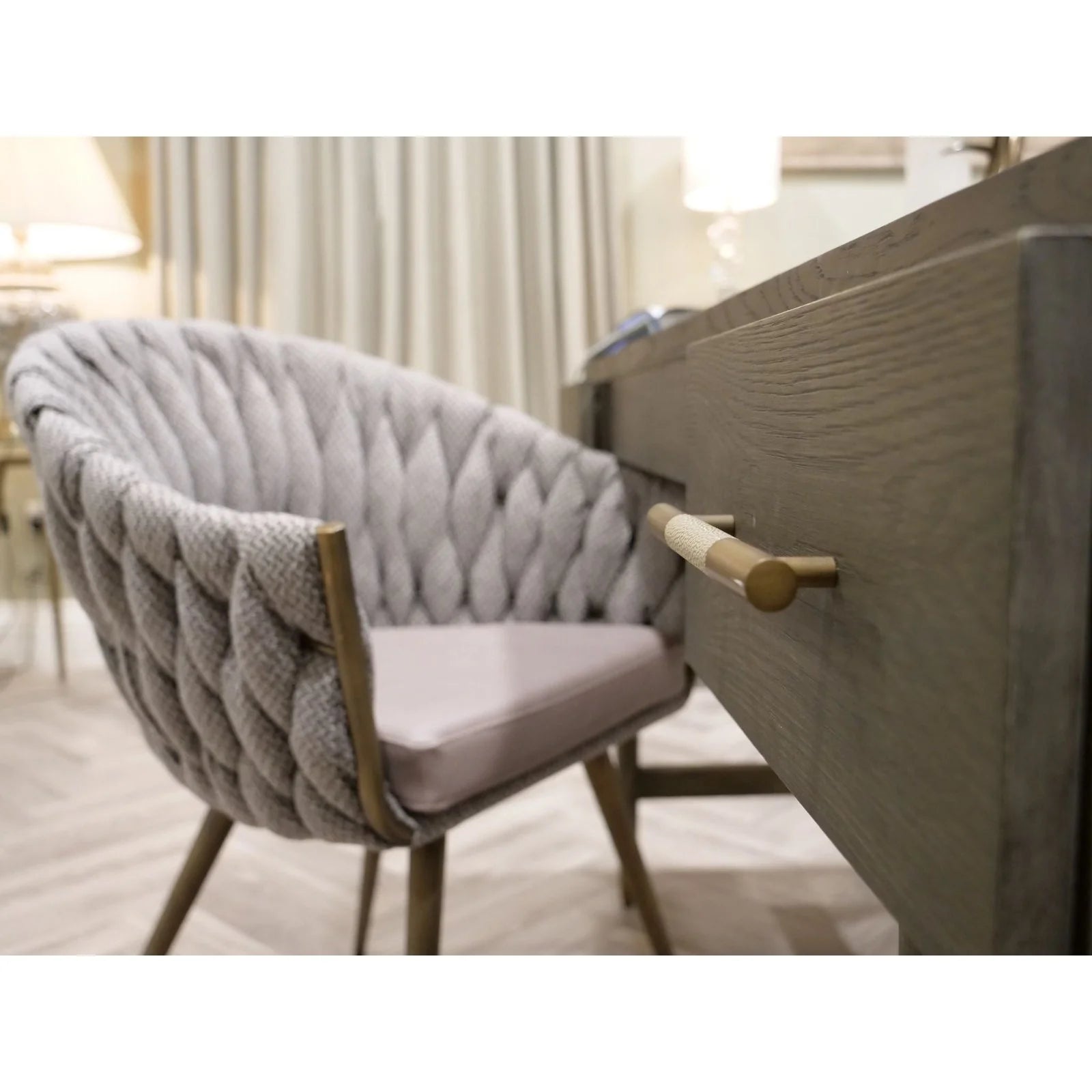 Nimes Writing Desk - Grey Oak Finish