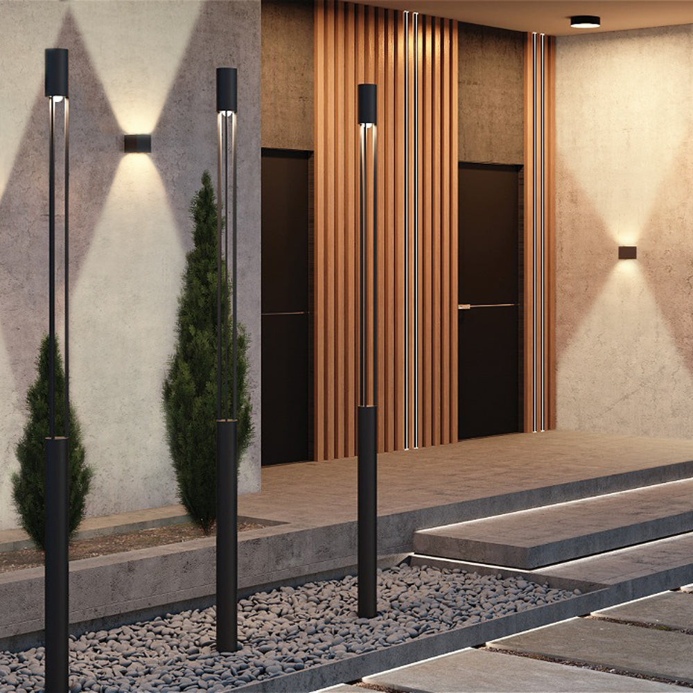 Fulton LED Up/Down Outdoor Wall Light- Black/ White Finishes