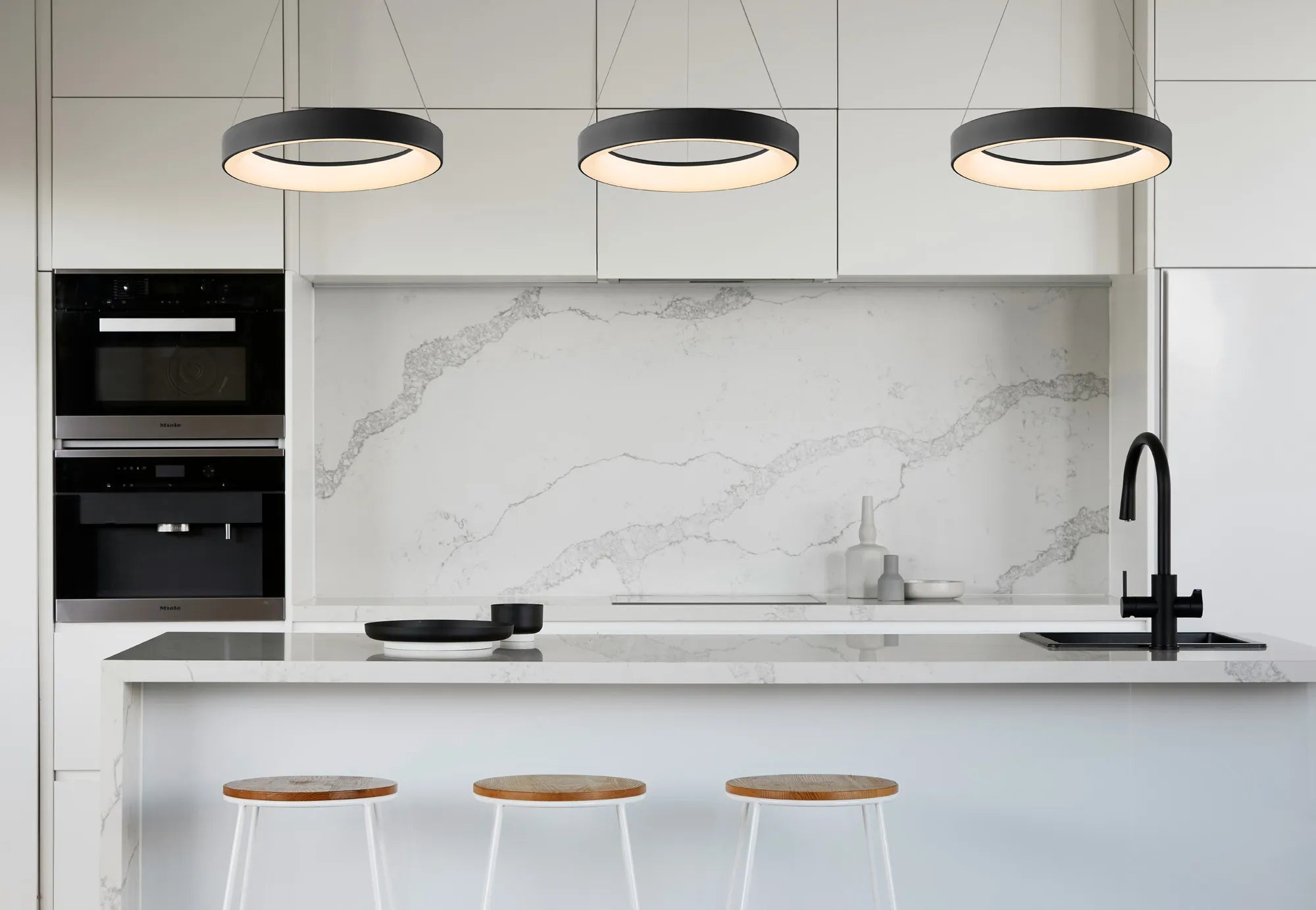 Niseko II Ring Pendant  Tuneable Remote Control & APP 3yrs Warranty- Various Finishes & Colours