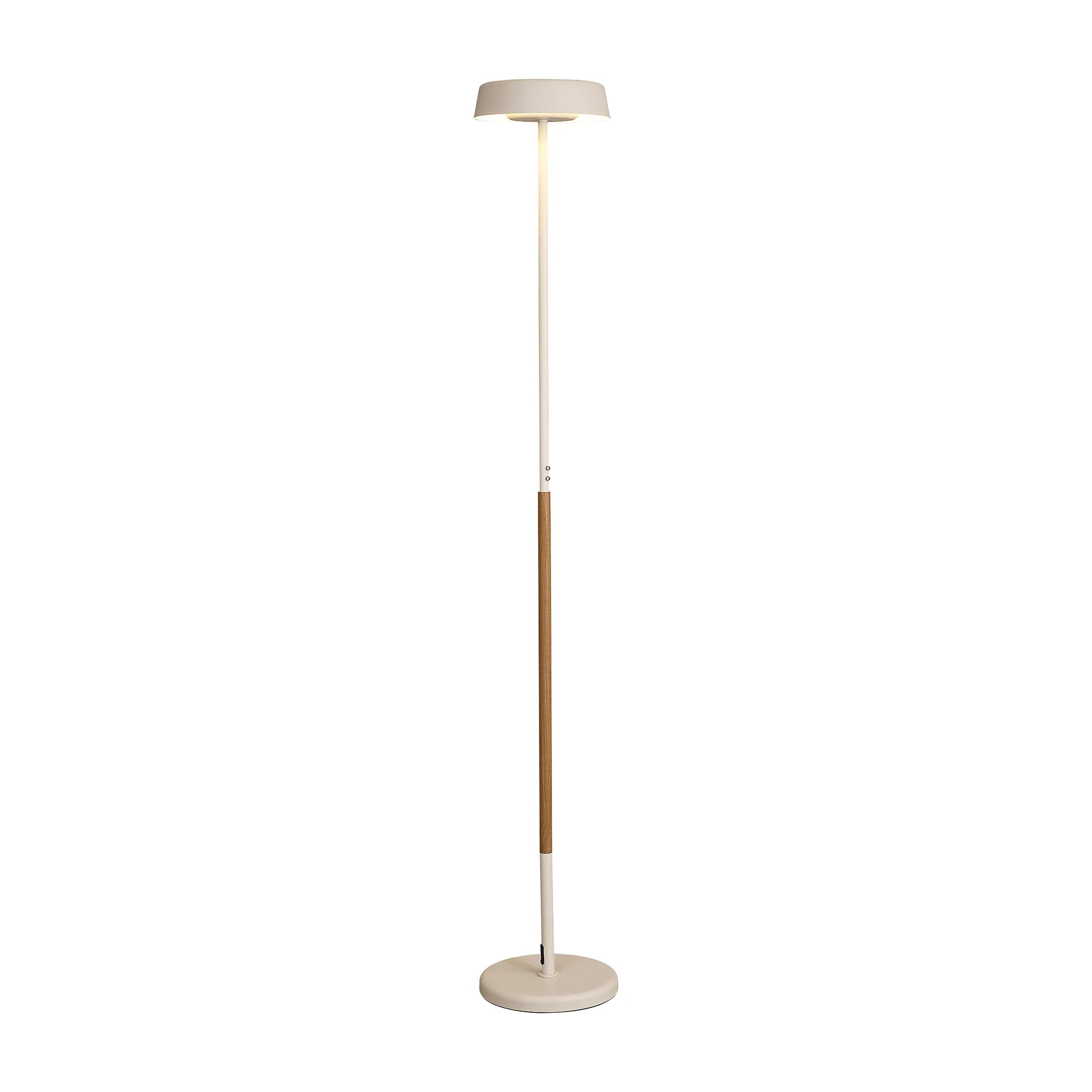 Noa Floor Lamp 2Lt- White/ Black/ Beech