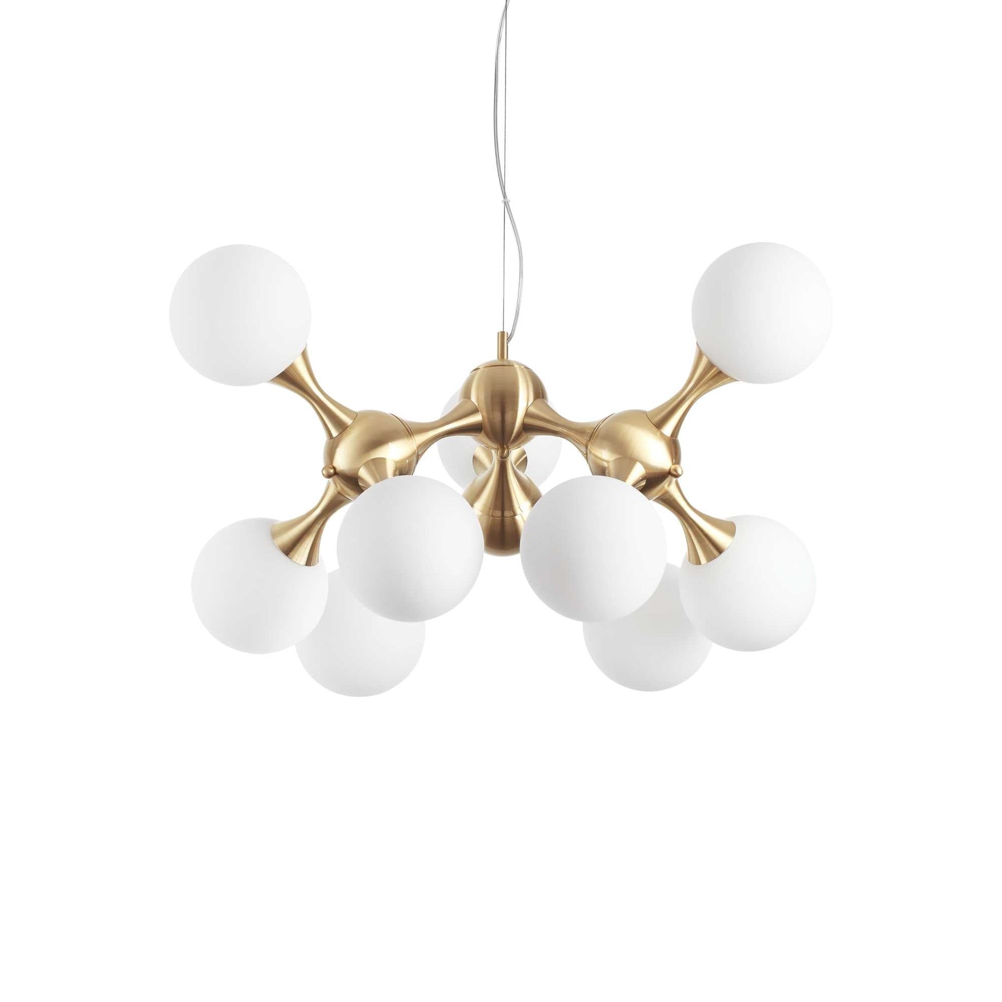 Nodi Centre Ceiling Light - White/Brass/Chrome Finish - Cusack Lighting