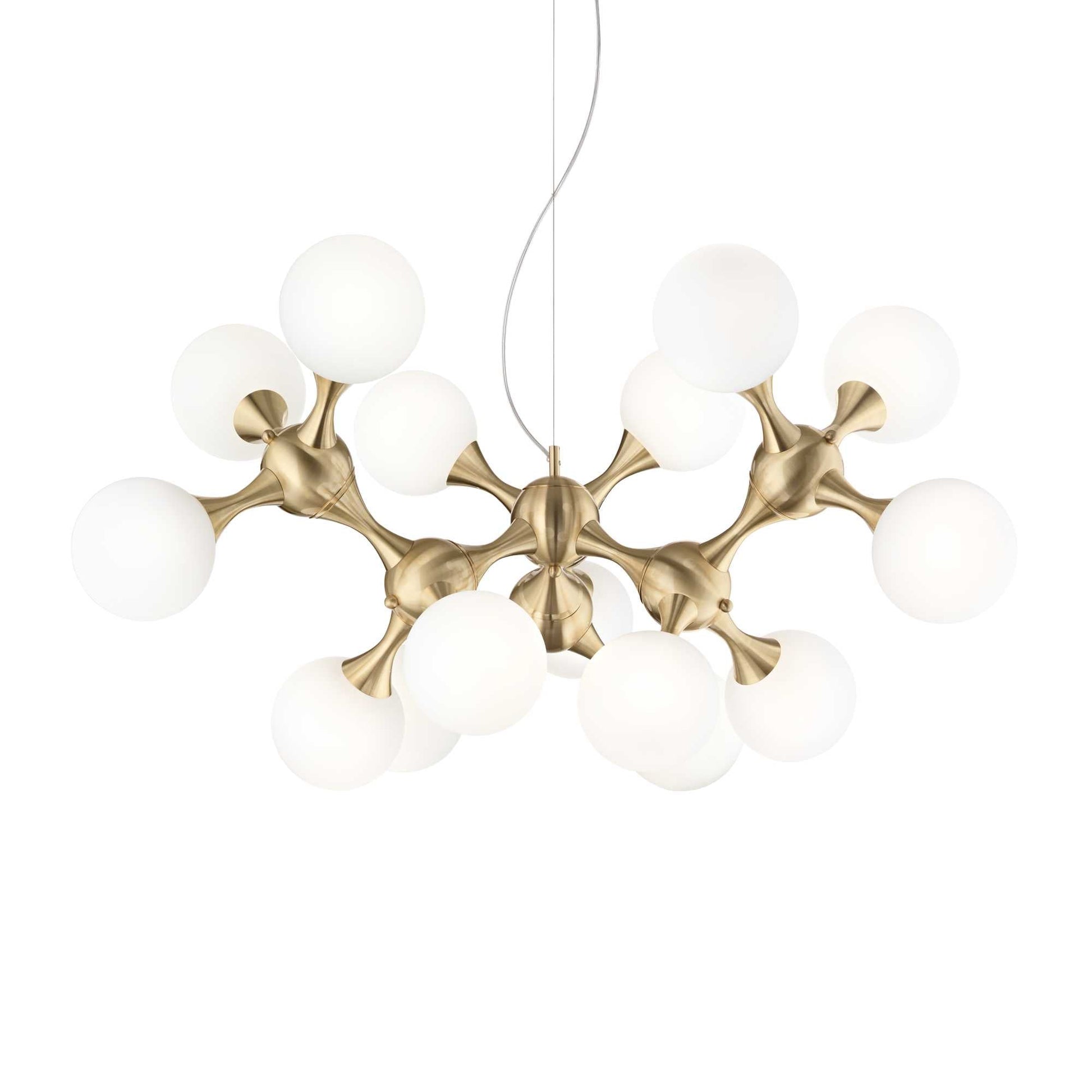 Nodi Centre Ceiling Light - White/Brass/Chrome Finish - Cusack Lighting